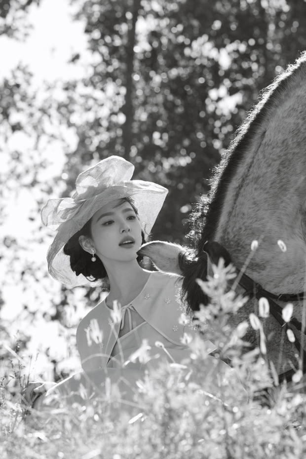 章若楠白裙化身民国千金 温柔抚马画面唯美 章若楠白裙化身民国千金 温柔抚马画面唯美
